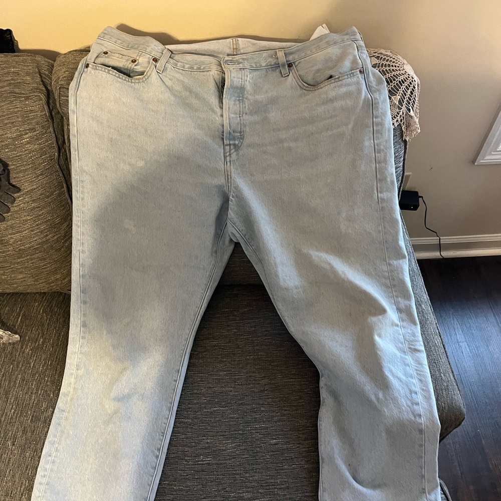 Levi's Light Blue Straight Leg Jeans 501